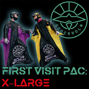 First visit pac: X LARGE image of two wingsuiters bumping fists